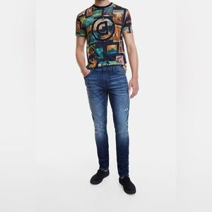 Desigual Slim Jeans with Message NWT